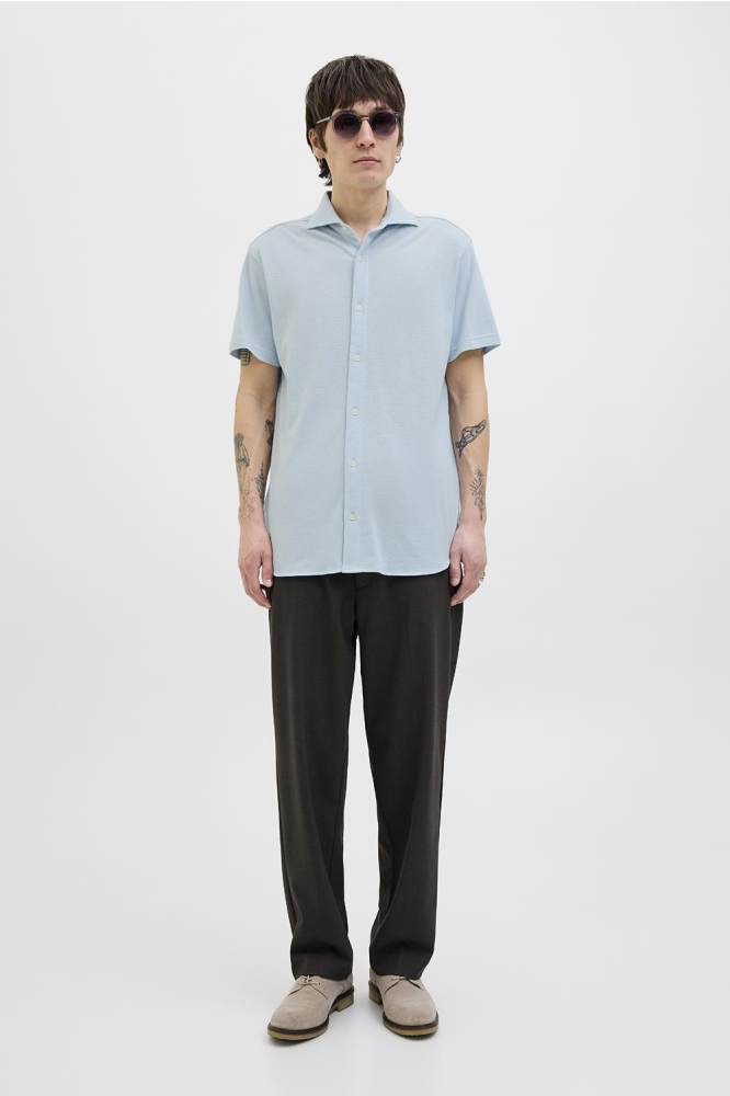 JPRBLALANCE PIQUE S/S SHIRT SMU 12275652 CHAMBRAY BLUE